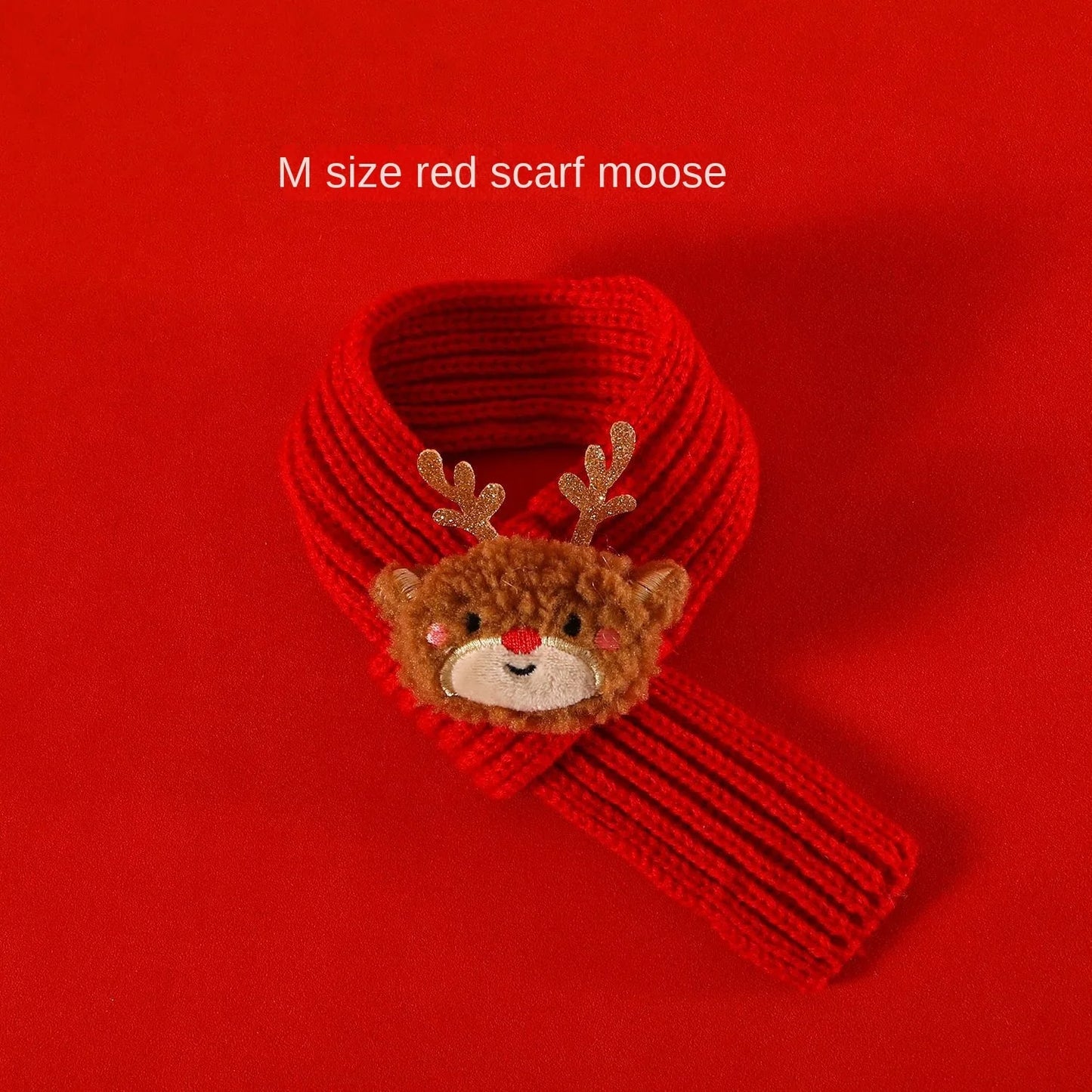 Christmas Pet Hat & scarf Set Knitted Holiday Accessory