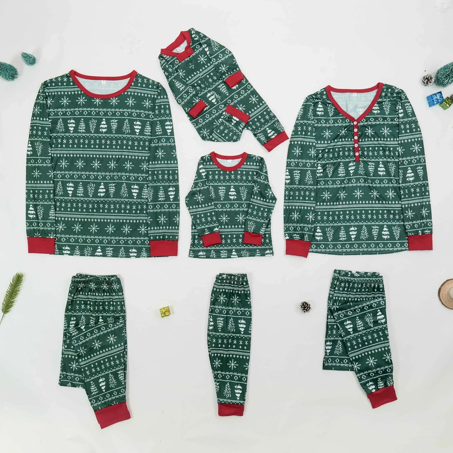 Family Christmas Pajamas Set Matching Loungewear