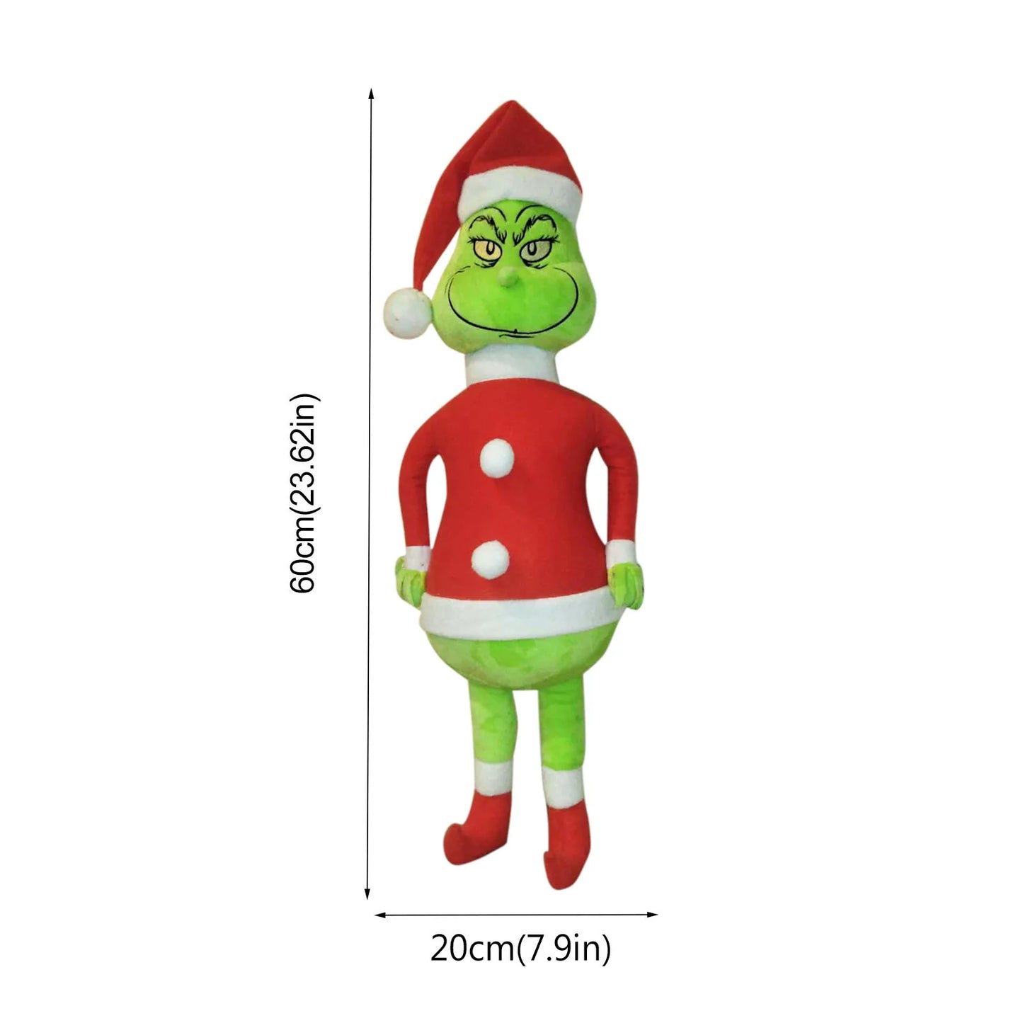 Lifelike Christmas Grinch Plush Ornament Decor