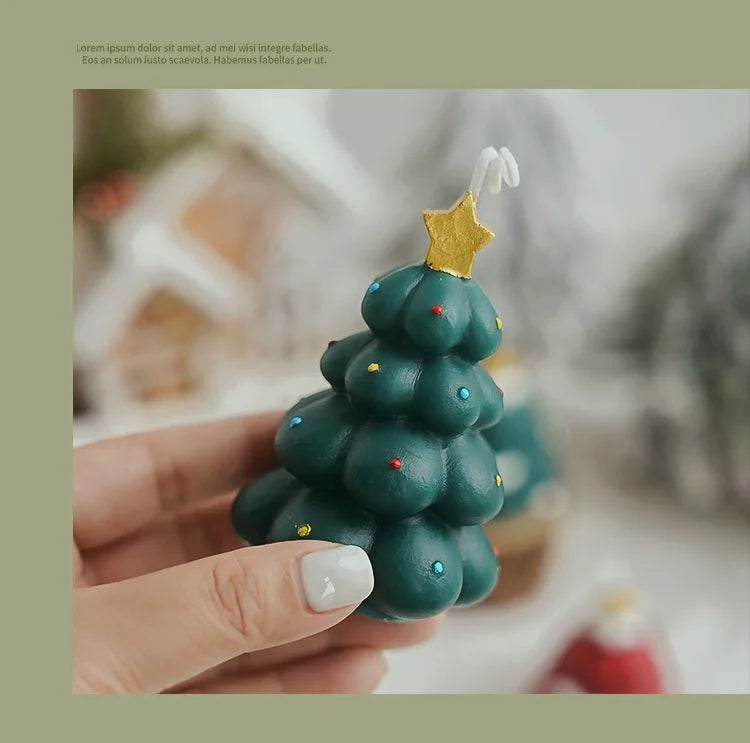 Handmade Christmas Tree Scented Candle Decor
