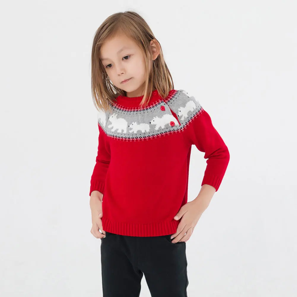 Christmas Kids Sweater Kint Pullover Winter Wear