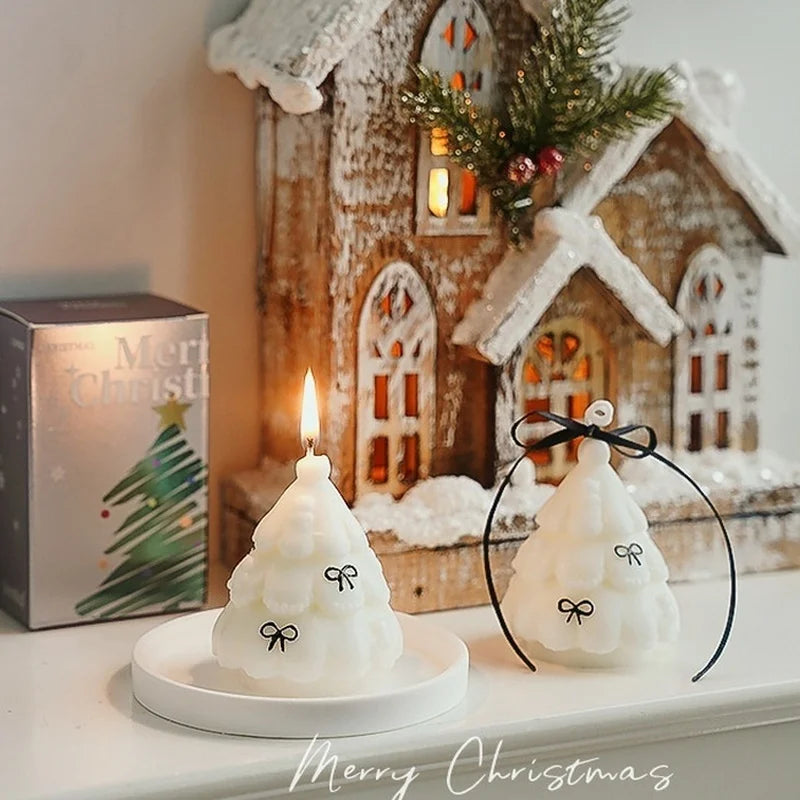 Handmade Christmas Tree Scented Candle Decor