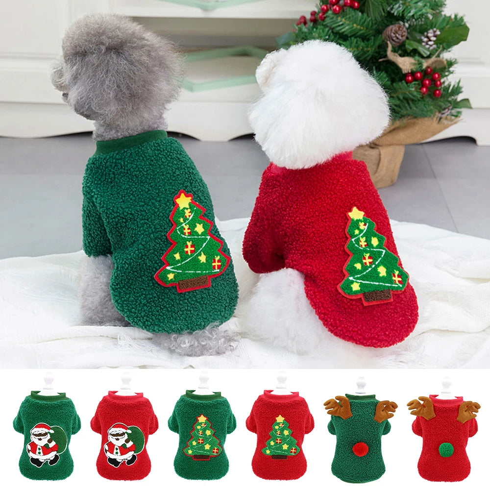 Christmas Pet Vest Soft Fleece Outfit for Dogs
