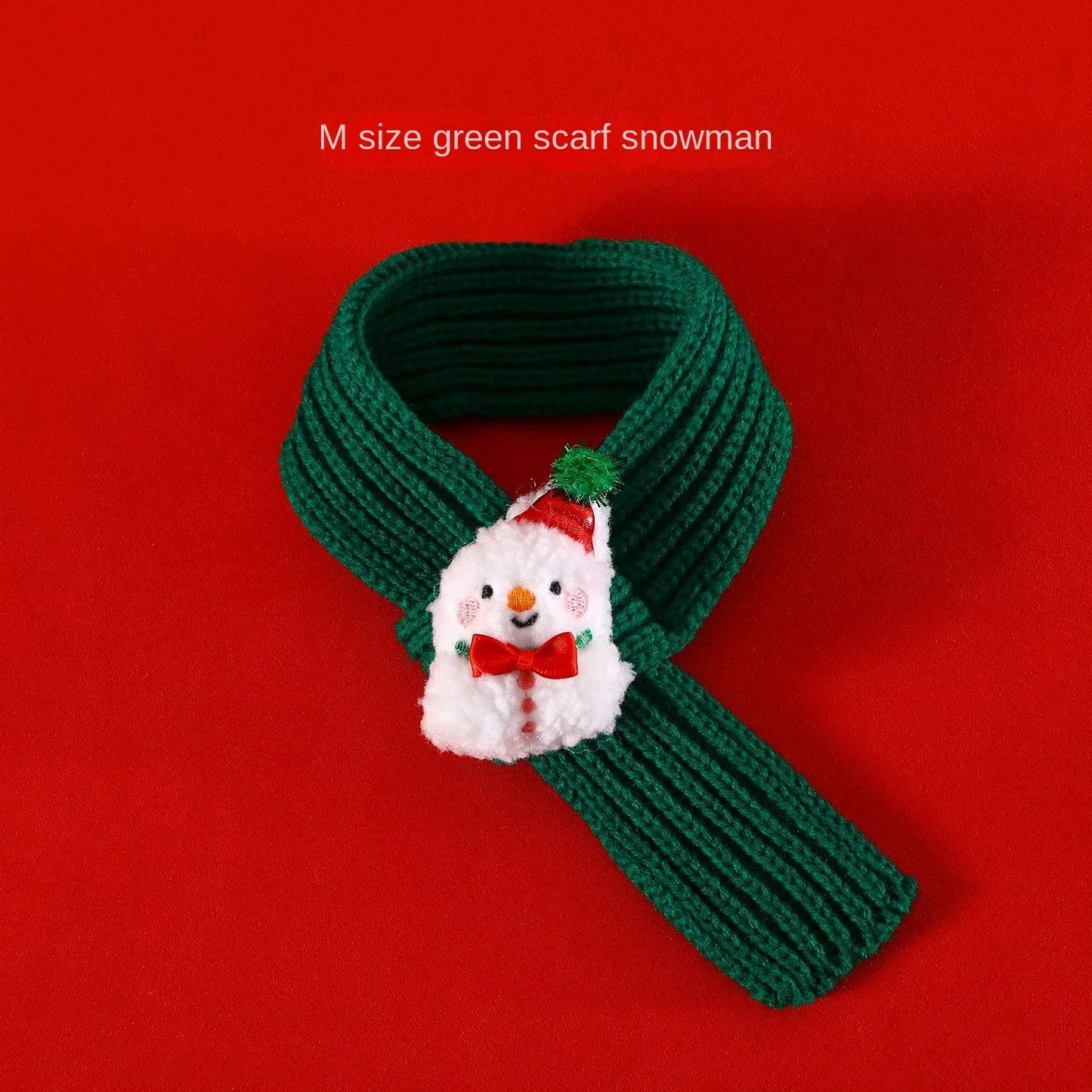 Christmas Pet Hat & scarf Set Knitted Holiday Accessory