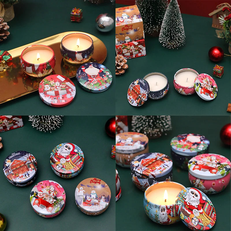 Christmas Scented Candles Set Aromatherapy Gift 12 pcs