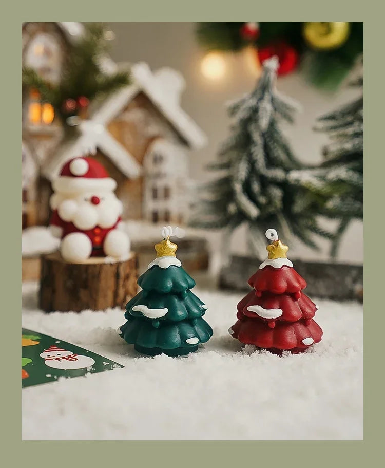 Handmade Christmas Tree Scented Candle Decor