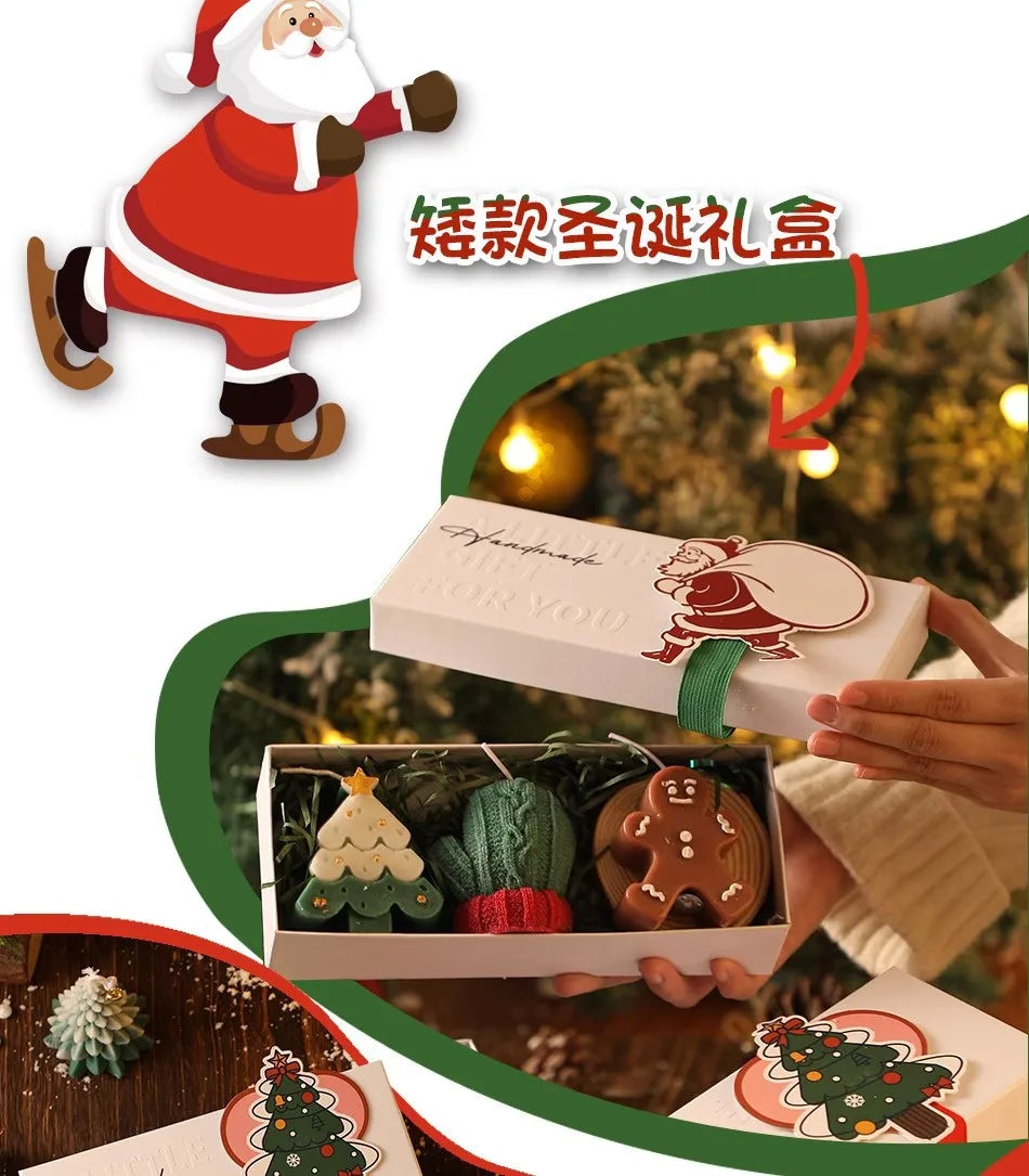 Christmas Scented Candle Set Holiday Gift Box