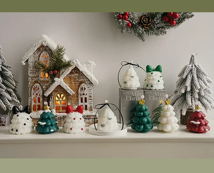 Handmade Christmas Tree Scented Candle Decor