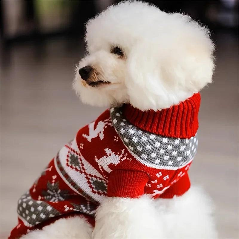 Christmas Pet Sweater Knitted Wool Outfit for Cats & Dogs