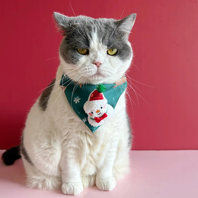 Christmas Pet Scarf Cute Holiday Accessory for Cats & Dogs