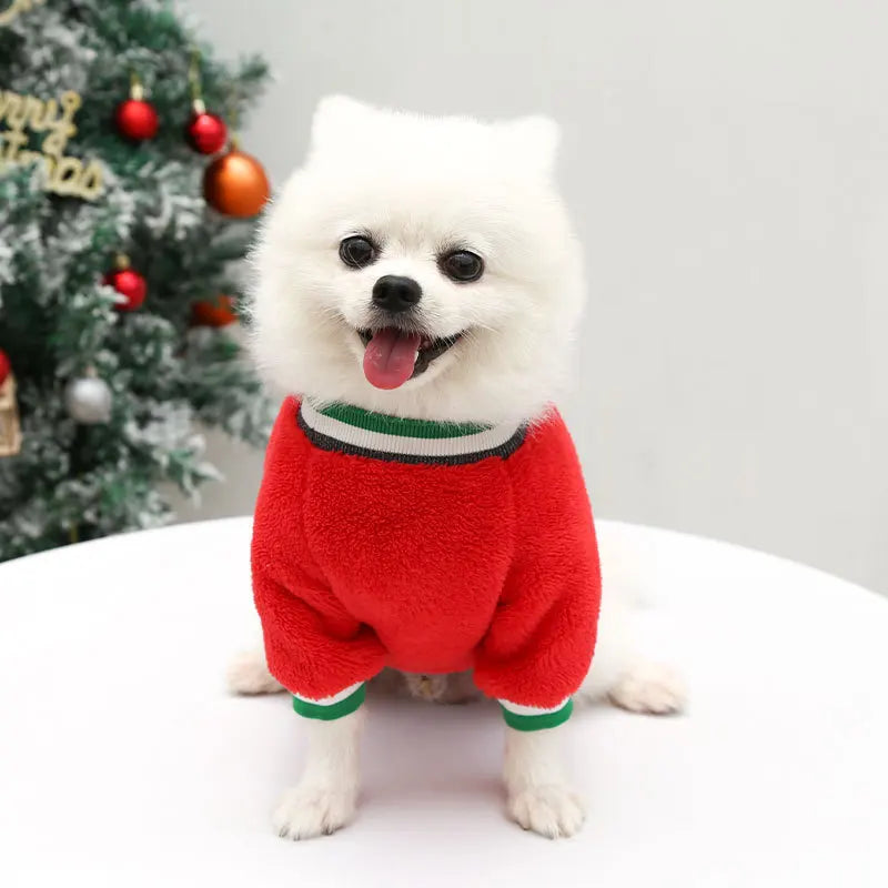 Christmas Pet Hoodie Warm Santa Outfit for Dogs