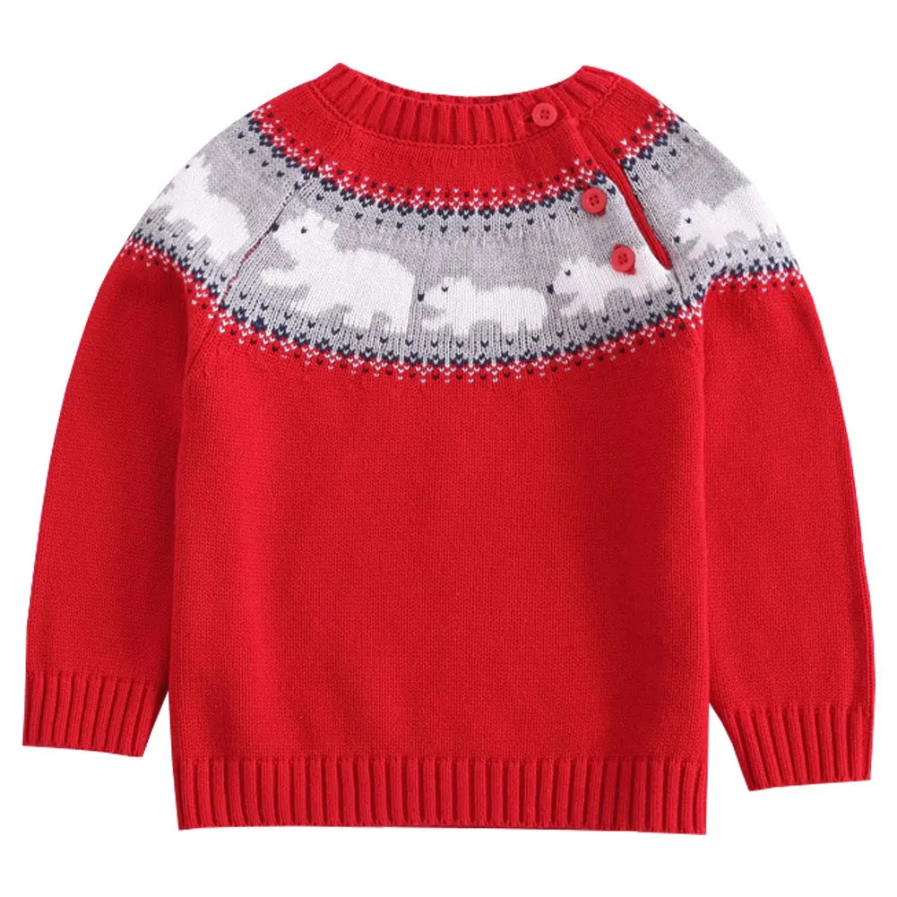 Christmas Kids Sweater Kint Pullover Winter Wear