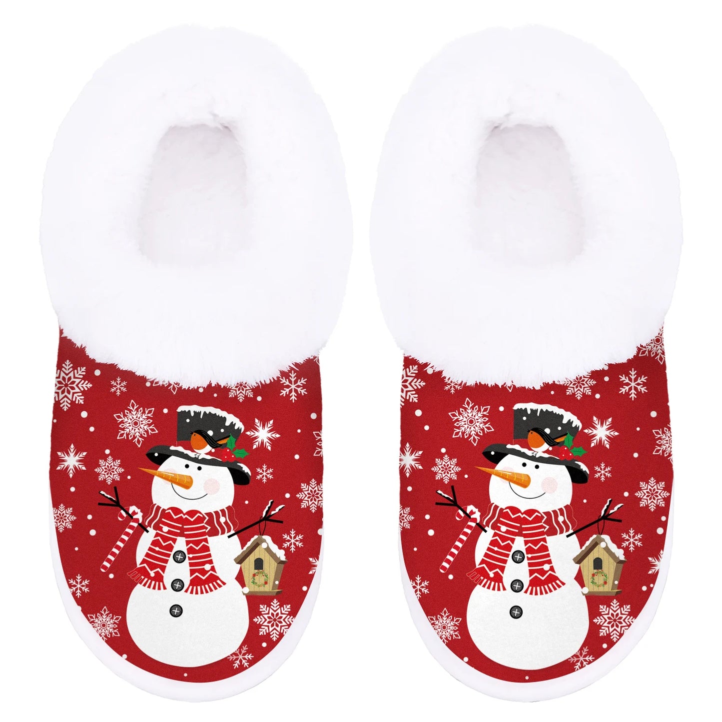 Christmas Cozy House Slippers Warm Plush Lining