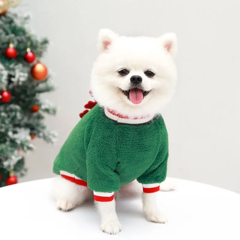 Christmas Pet Hoodie Warm Santa Outfit for Dogs
