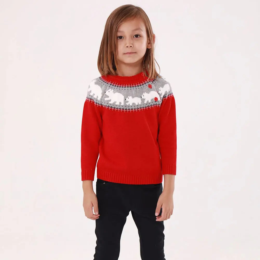 Christmas Kids Sweater Kint Pullover Winter Wear