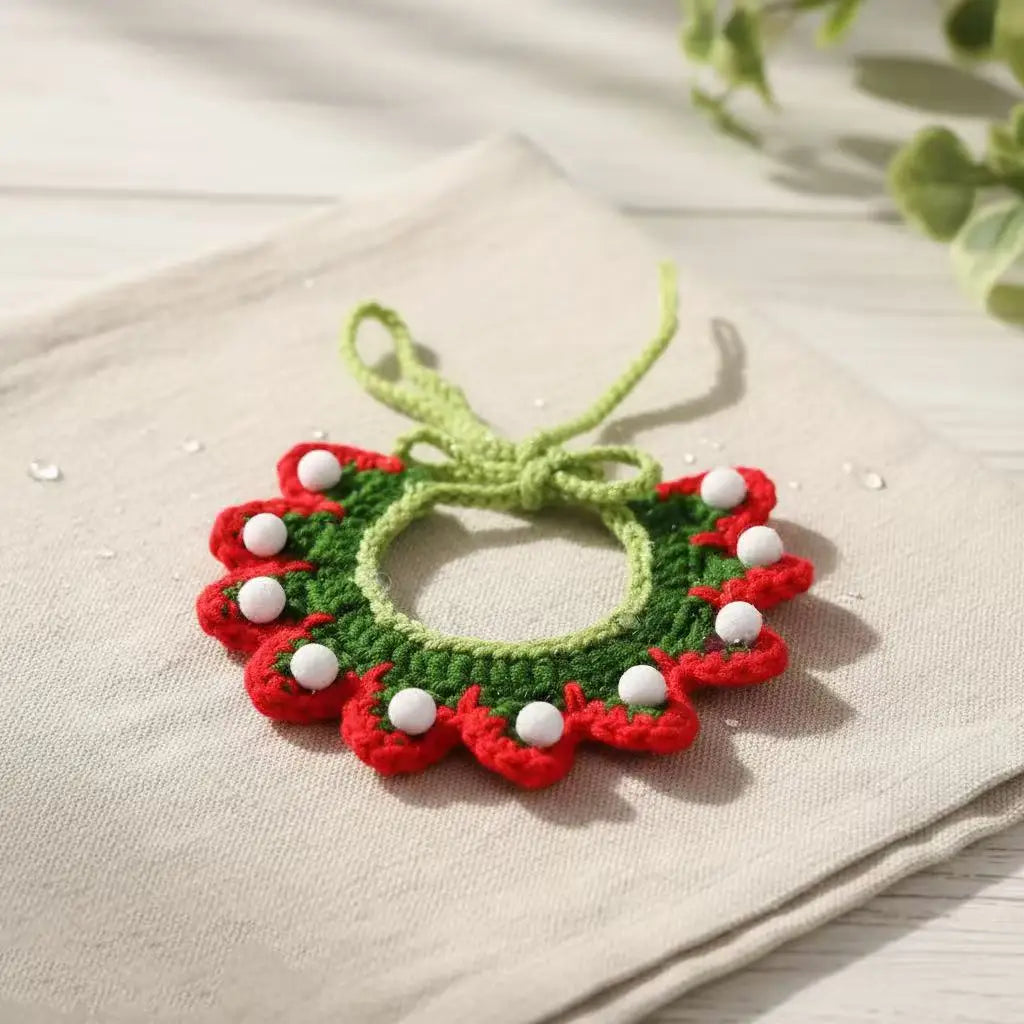 Christmas Pet Hat & Scarf Set 2 Pcs Knitted Holiday Accessory