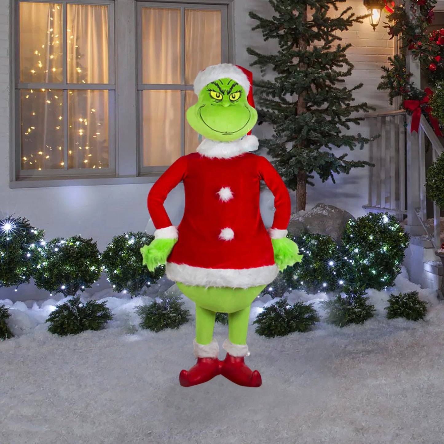 Lifelike Christmas Grinch Plush Ornament Decor