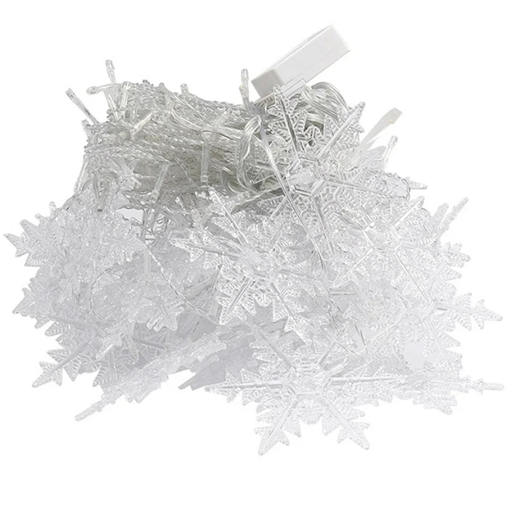 Christmas Snowflake Fairy Lights LED  Curtain Decor