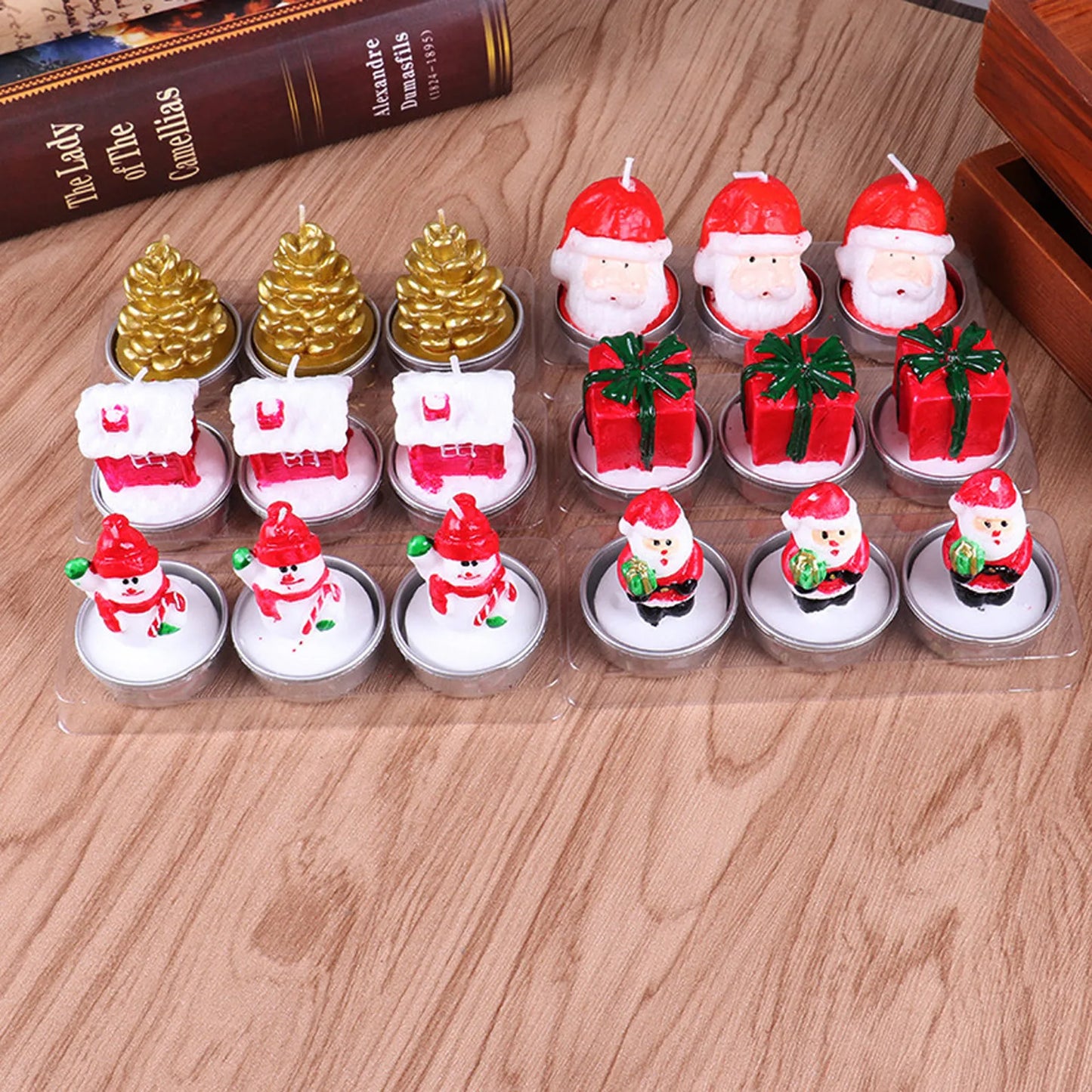 Christmas Scented Candle Tree & Santa Design Decor