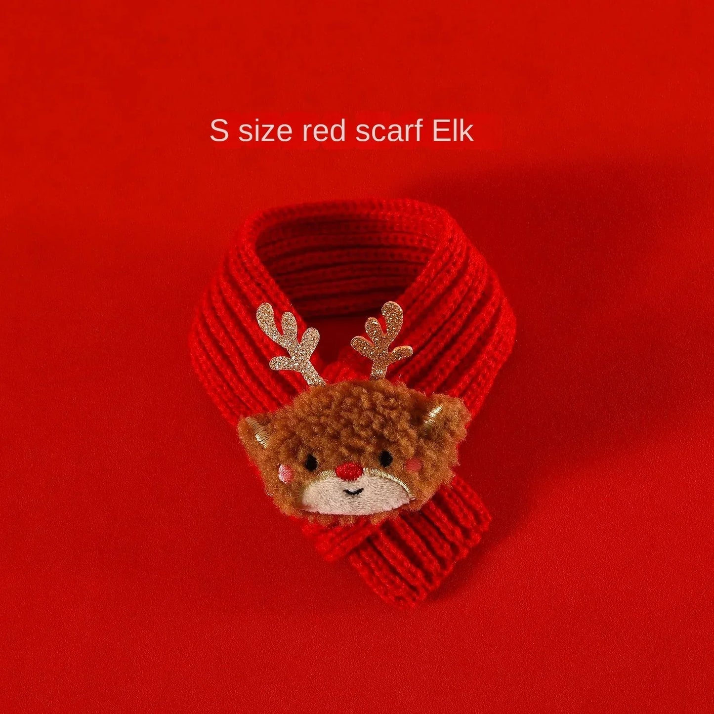 Christmas Pet Hat & scarf Set Knitted Holiday Accessory