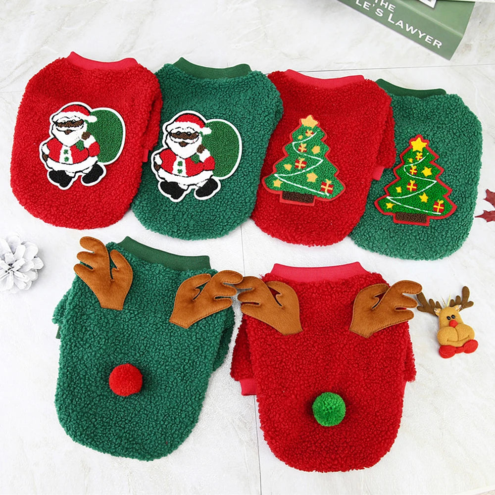 Christmas Pet Vest Soft Fleece Outfit for Dogs