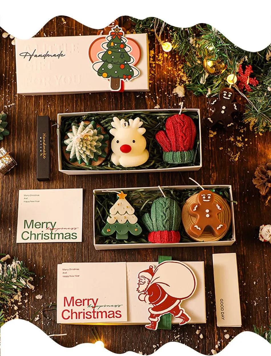 Christmas Scented Candle Set Holiday Gift Box