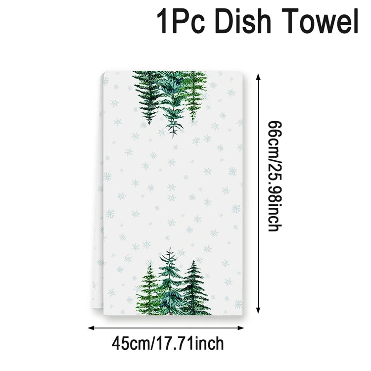 Christmas Kitchen Towels Holiday Home Decor Set