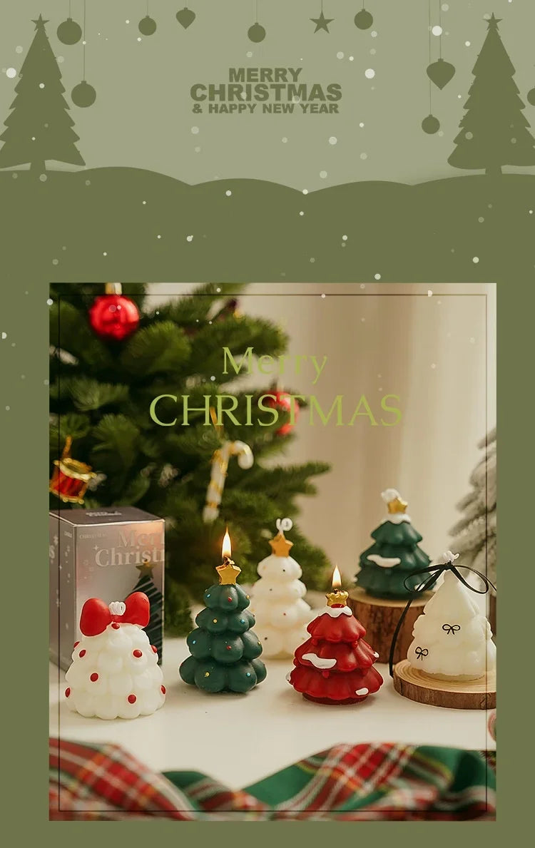 Handmade Christmas Tree Scented Candle Decor