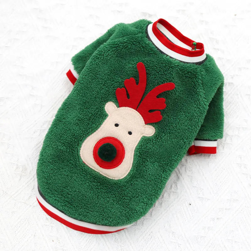 Christmas Pet Hoodie Warm Santa Outfit for Dogs
