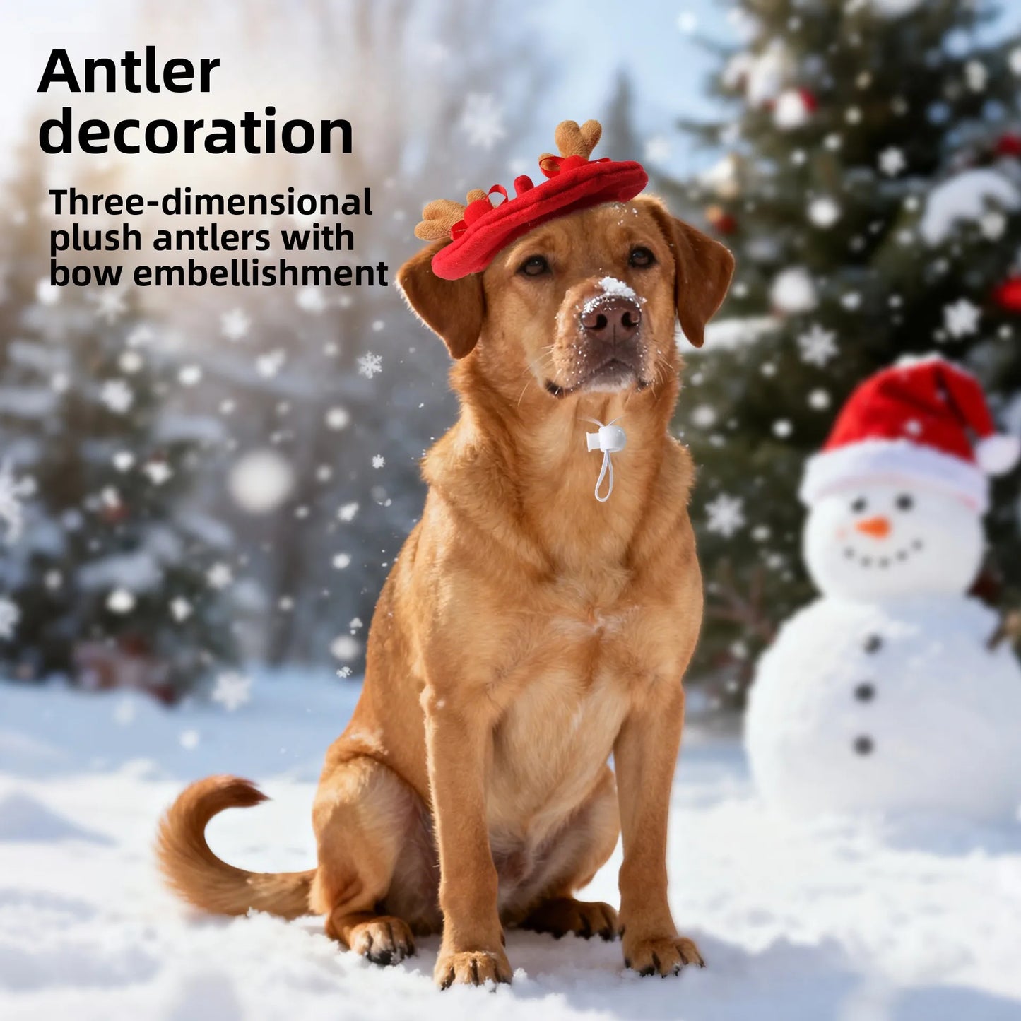Christmas Pet Hat Deer Antlers & Festive Accessories