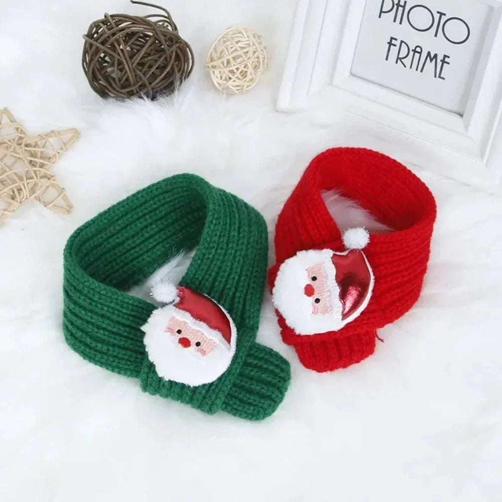 Christmas Pet Hat & scarf Set Knitted Holiday Accessory