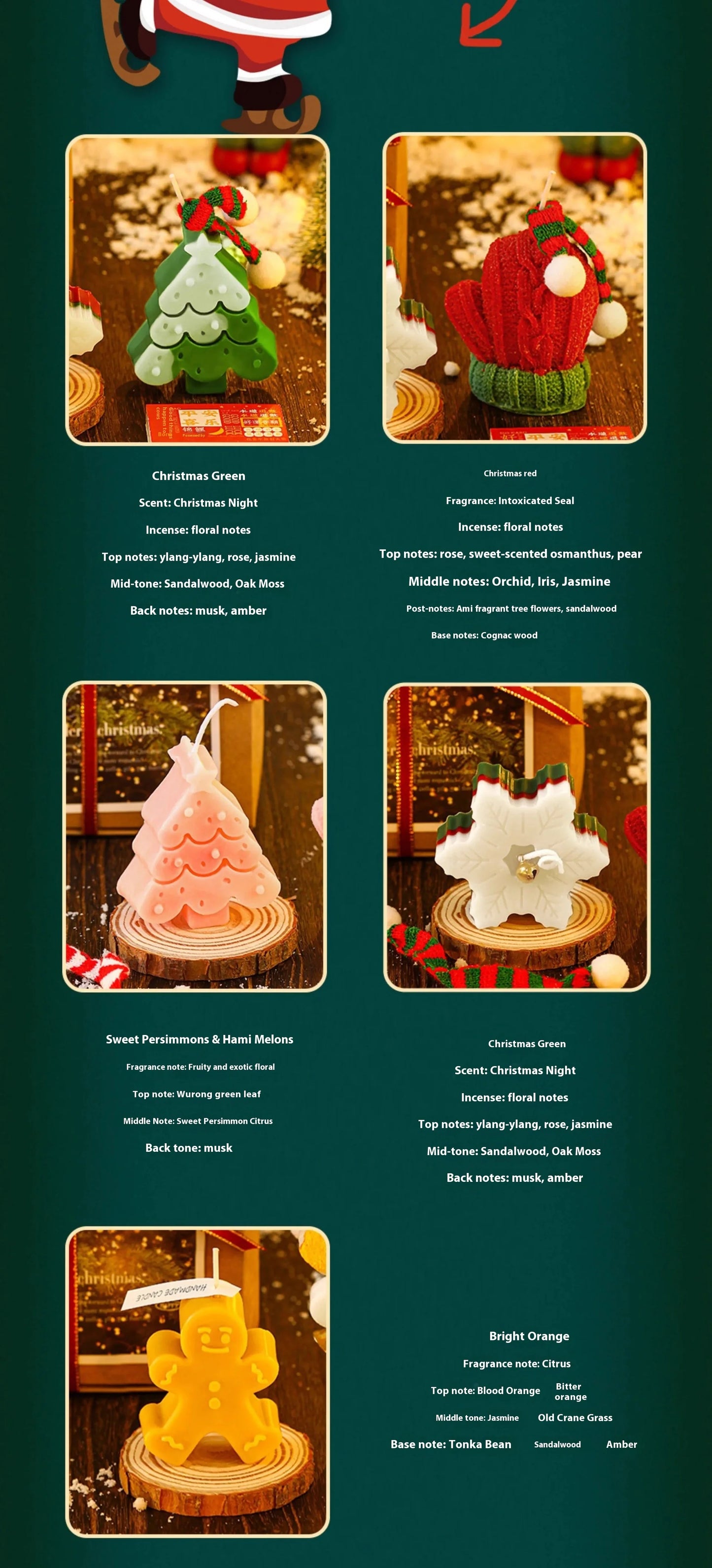 Christmas Scented Candle Set Holiday Gift Box