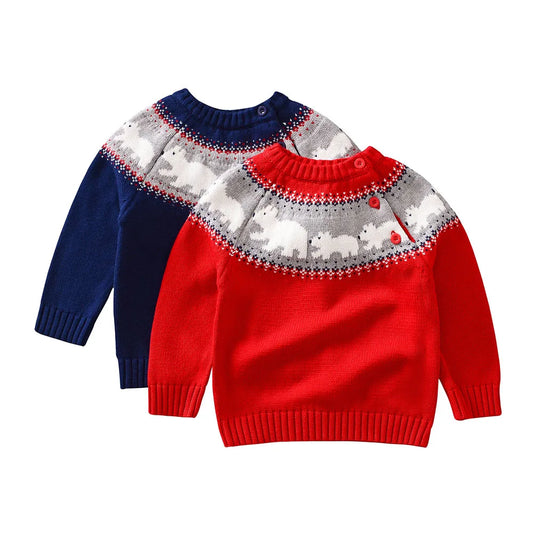 Christmas Kids Sweater Kint Pullover Winter Wear