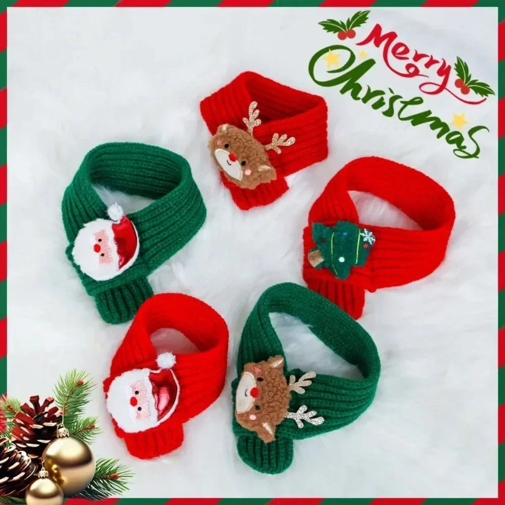 Christmas Pet Hat & scarf Set Knitted Holiday Accessory