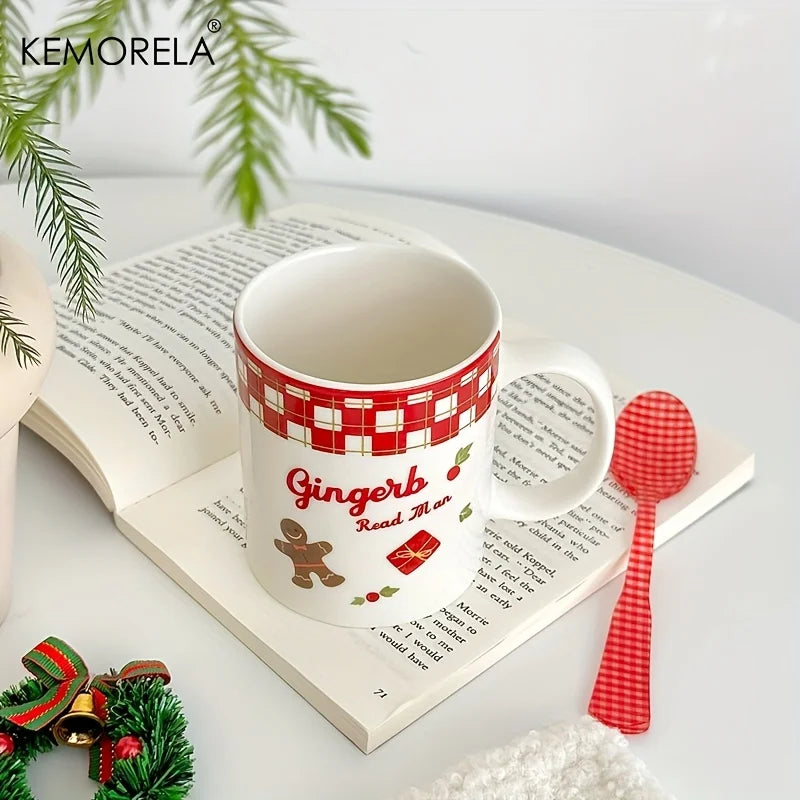 Christmas Ceramic Serving Set Plate & Cup Tray Decor