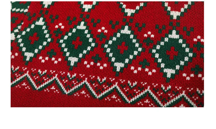 Christmas Kids Sweater with Scarf Winter Knitwear