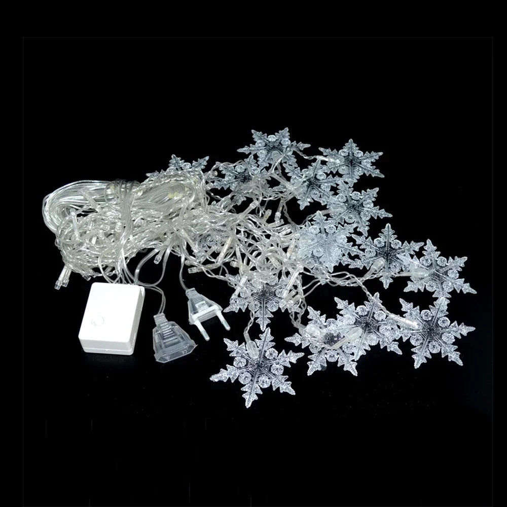 Christmas Snowflake Fairy Lights LED  Curtain Decor