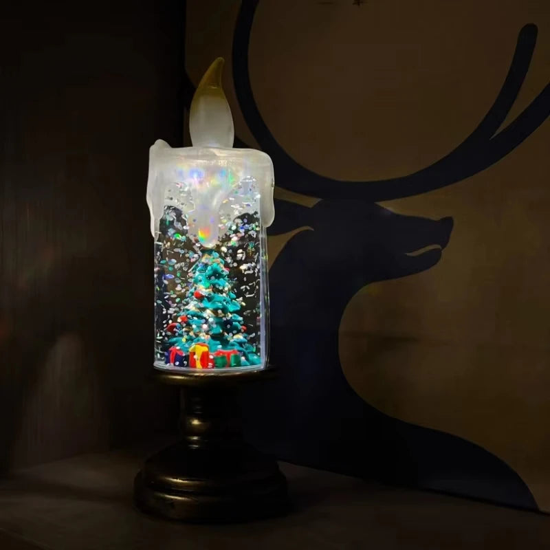 Angel Snowflake Crystal Ball Candle Light Decor