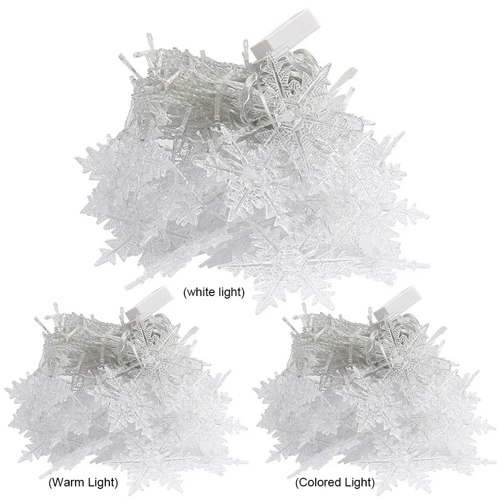 Christmas Snowflake Fairy Lights LED  Curtain Decor