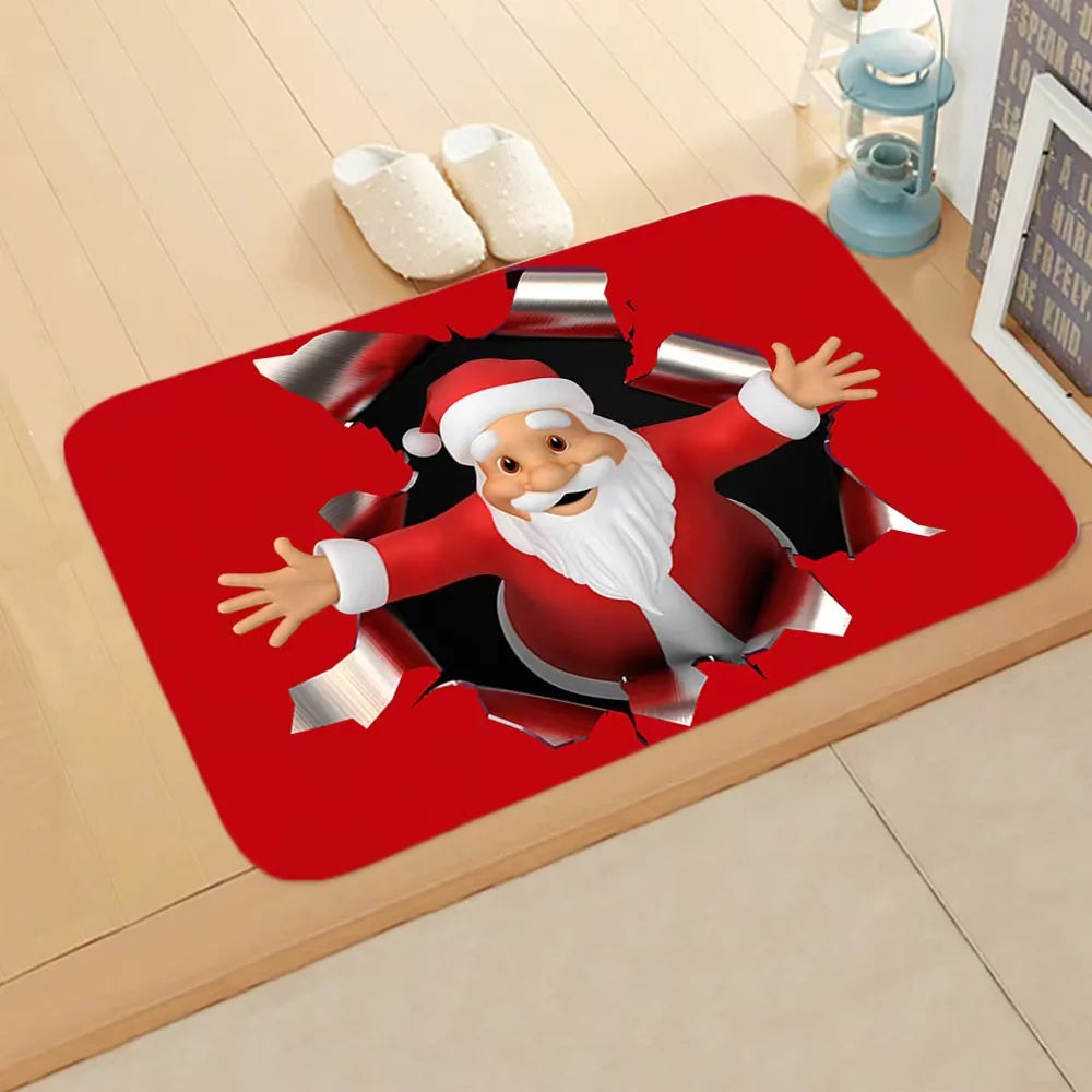 Santa Claus Door Mat Christmas Decor