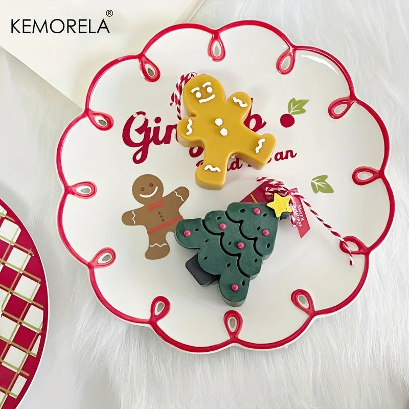 Christmas Ceramic Serving Set Plate & Cup Tray Decor