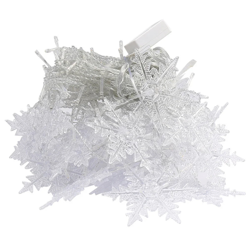 Christmas Snowflake Fairy Lights LED  Curtain Decor